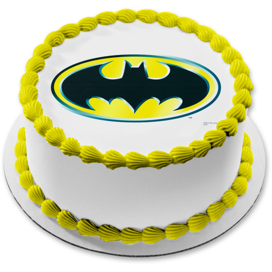 Imagen comestible para decoración de tarta con el logotipo de Batman ABPID07536 