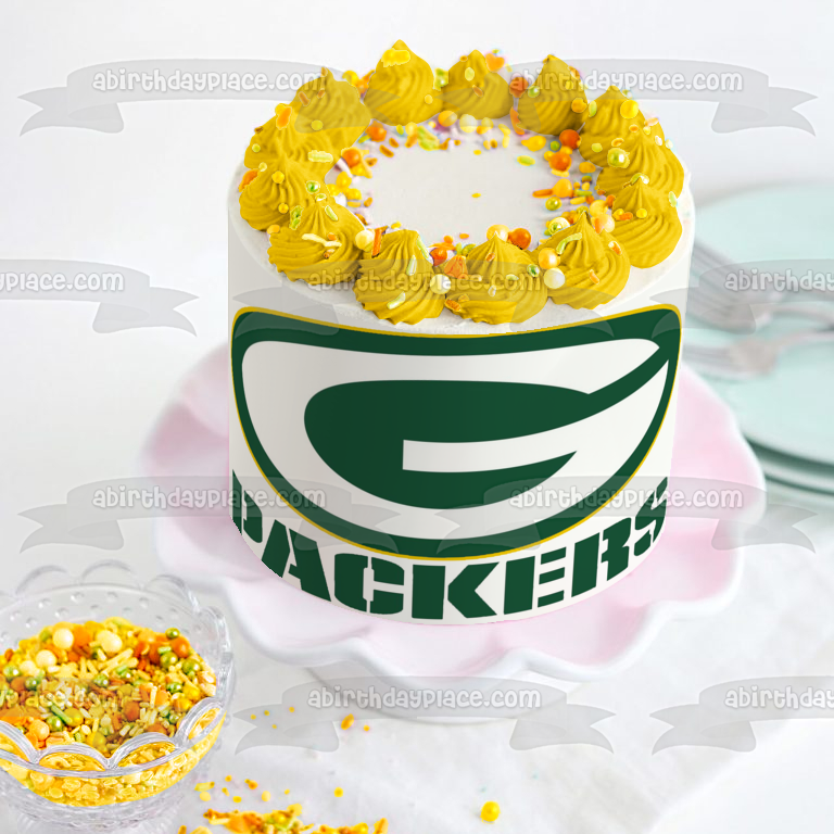 Imagen de decoración comestible para tarta con el logotipo de los Green Bay Packers de la NFL ABPID07707 