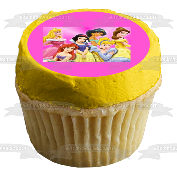 Princesa Aurora Ariel Blancanieves Jazmín Bella y Cenicienta Imagen comestible para tarta ABPID07710 