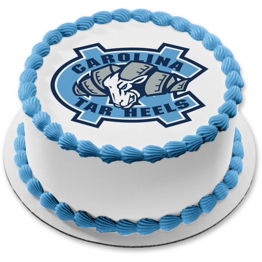 University of North Carolina Tar Heels Logo NCAA Edible Cake Topper Image ABPID07714