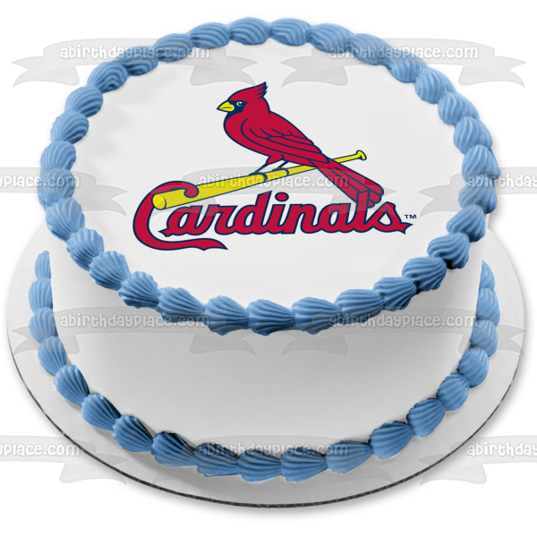 Imagen comestible para tarta con logotipo de los St. Louis Cardinals de la MLB Major League Baseball ABPID07547 