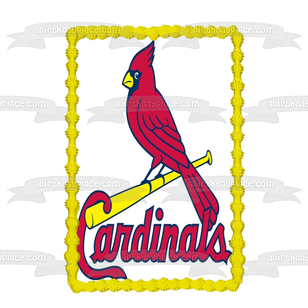 Imagen comestible para tarta con logotipo de los St. Louis Cardinals de la MLB Major League Baseball ABPID07547 