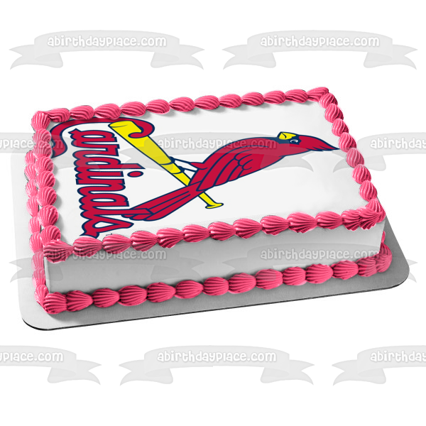 Imagen comestible para tarta con logotipo de los St. Louis Cardinals de la MLB Major League Baseball ABPID07547 