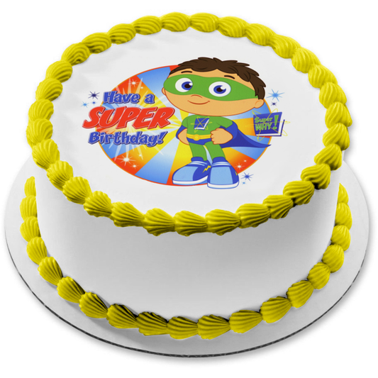 Super Why Have a Super Birthday Whyatt y un Super Why Book Imagen comestible para decoración de tarta ABPID07554 