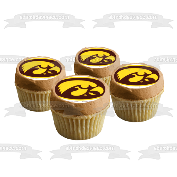 Imagen comestible para tarta con logotipo de la Universidad de Iowa Hawkeyes NCAA ABPID07734 