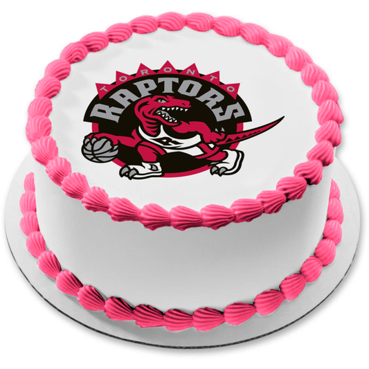 Imagen comestible para tarta con logotipo de baloncesto de la NBA de los Toronto Raptors ABPID07593 