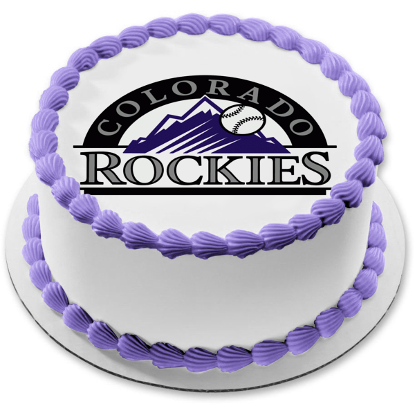 Colorado Rockies Logo MLB Major League Baseball Edible Cake Topper Ima – A  Birthday Place