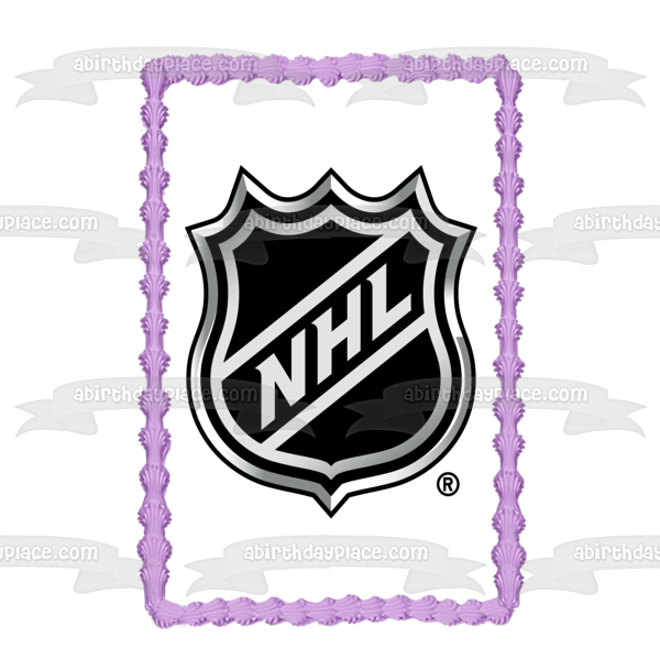 Imagen comestible para tarta con logotipo de la Liga Nacional de Hockey NHL ABPID07948 