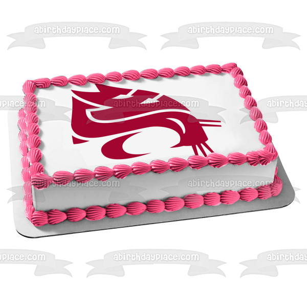 Imagen comestible para tarta con logotipo de Washington State University Cougars Wsu NCAA ABPID07950 