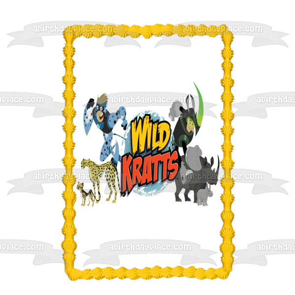 Wild Kratts Chris Kratt Martin Kratt Cheetas Rinocerontes Imagen comestible para tarta ABPID07879 