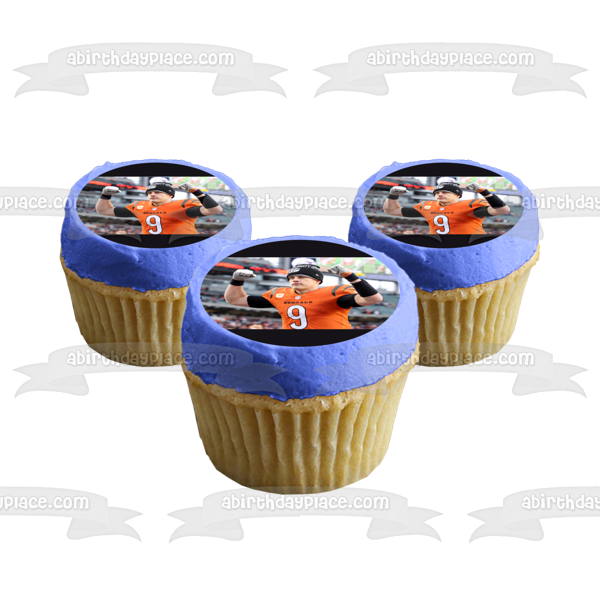 Imagen comestible para tarta con el mariscal de campo de los Cincinnati Bengals, Joe Burrow, ABPID55404 