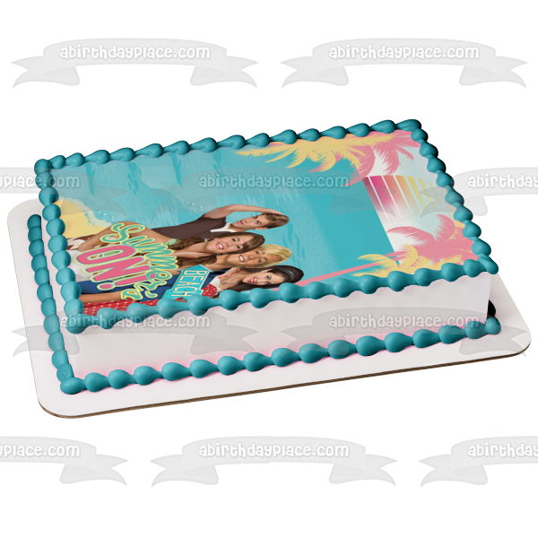 Decoración comestible para tarta con diseño de Brady McKenzie Tanner y Lela de Teen Beach ABPID07891 