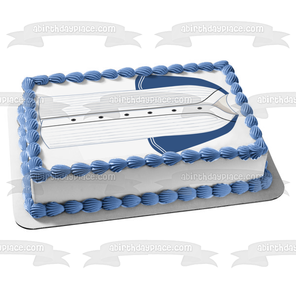 Decoración comestible para tarta deportiva con camiseta de béisbol, color azul y blanco, imagen ABPID08016 