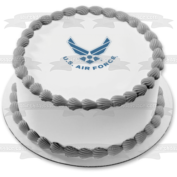 Imagen de decoración comestible para tarta comestible con logotipo de la Fuerza Aérea de EE. UU. ABPID08028 