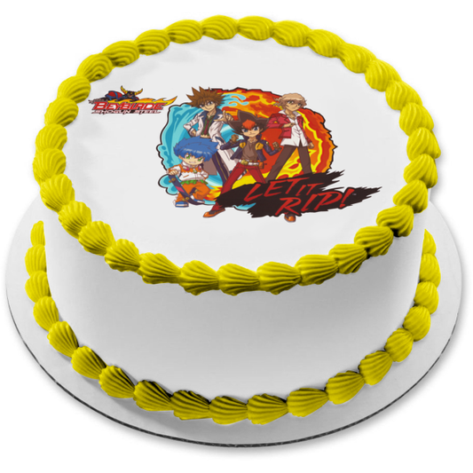 Imagen comestible para decoración de tarta Beyblade Shogun Steel Let It Rip ABPID08145 