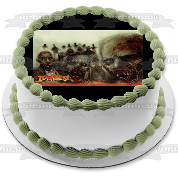 The Walking Dead Zombies Walking In Fog Edible Cake Topper Image ABPID08030