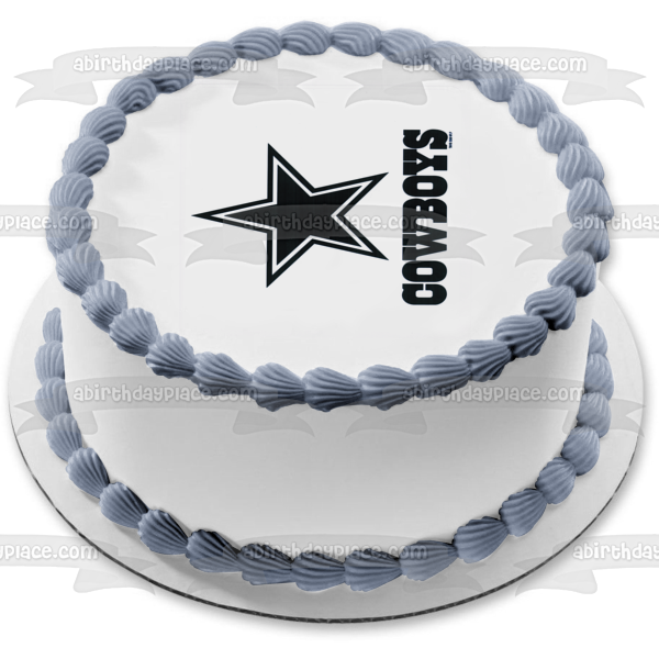 Imagen comestible para tarta con logotipo de los Dallas Cowboys, estrella de fútbol de la NFL, ABPID05623 