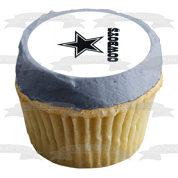 Imagen comestible para tarta con logotipo de los Dallas Cowboys, estrella de fútbol de la NFL, ABPID05623 