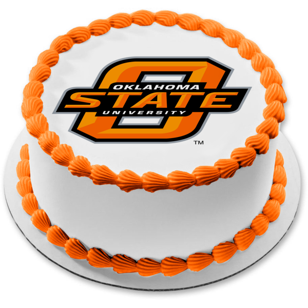 Oklahoma State University Cowboys Logo Edible Cake Topper Image ABPID08066