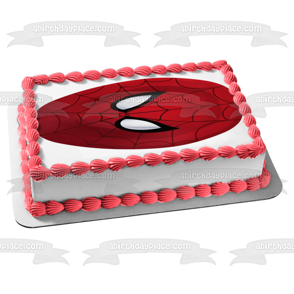 Spider-Man Face Edible Cake Topper Image ABPID08217