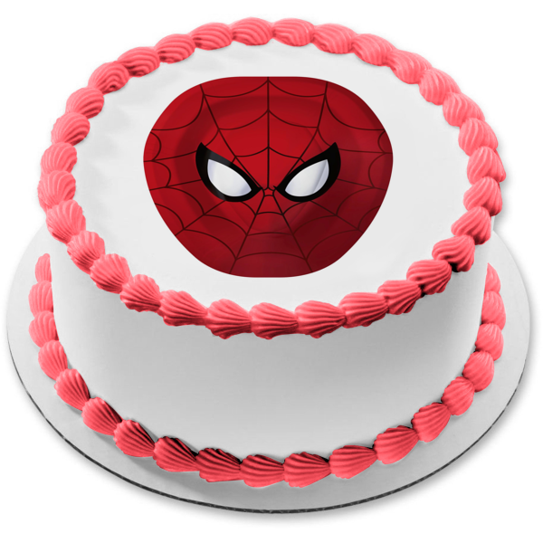 Spider-Man Face Edible Cake Topper Image ABPID08217