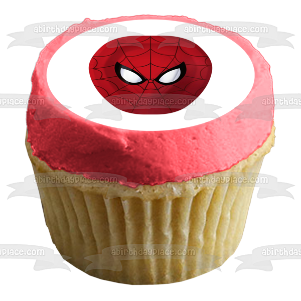 Spider-Man Face Edible Cake Topper Image ABPID08217