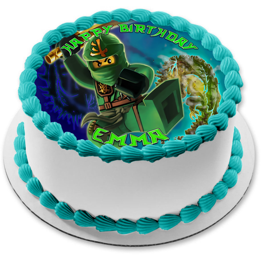 Figura decorativa comestible para tarta LEGO Ninjago Ninjago verde Lloyd Garmadon ABPID08250 