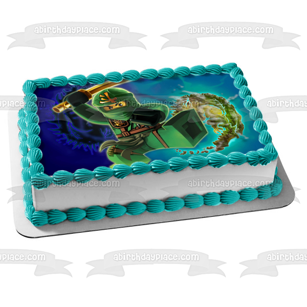 Figura decorativa comestible para tarta LEGO Ninjago Ninjago verde Lloyd Garmadon ABPID08250 