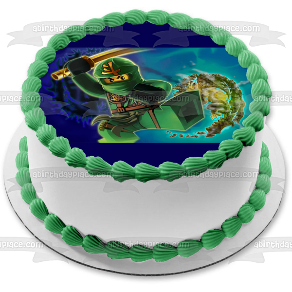 Figura decorativa comestible para tarta LEGO Ninjago Ninjago verde Lloyd Garmadon ABPID08250 