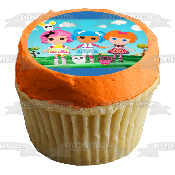 Lalaloopsy Bea Spells-A-Lot Mittens Fluff'n'stuff and Crumbs Sugar Cookie Edible Cake Topper Image ABPID08259