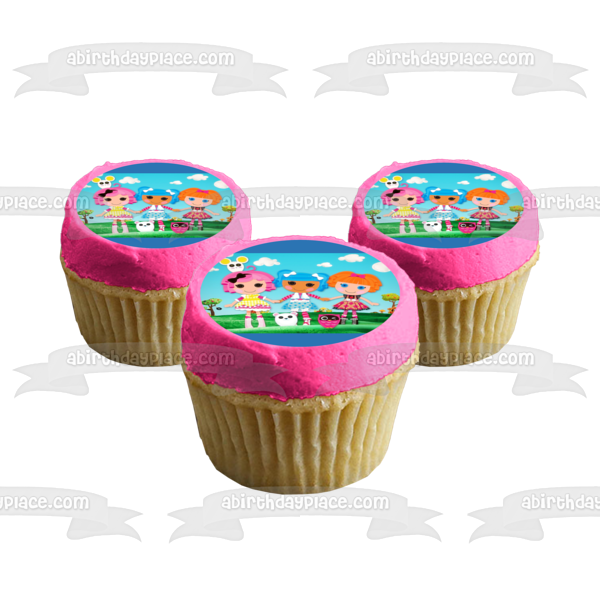 Lalaloopsy Bea Spells-A-Lot Mittens Fluff'n'stuff and Crumbs Sugar Cookie Edible Cake Topper Image ABPID08259