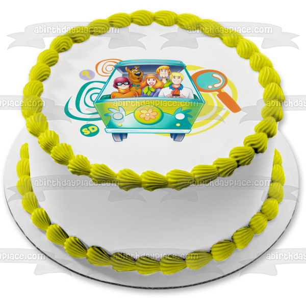 Scooby Doo Mystery Machine Shaggy Velma Daphne y Fred Imagen comestible para decoración de tarta ABPID08263 