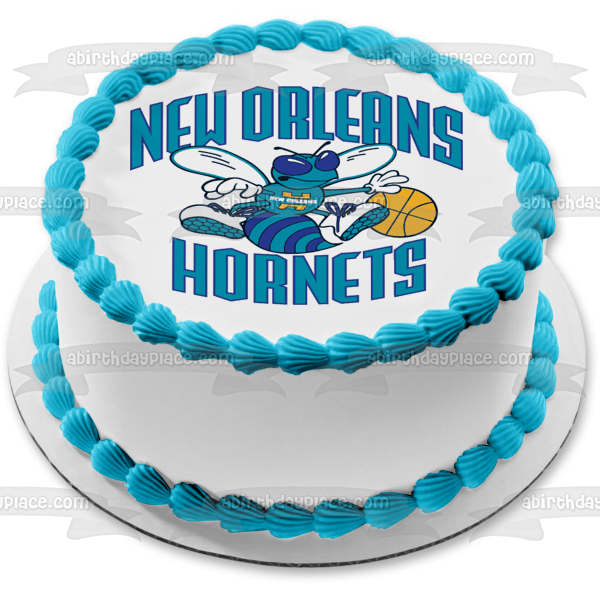 Imagen comestible para tarta con el logotipo de los New Orleans Hornets 2002-2003 de la NBA ABPID08277 