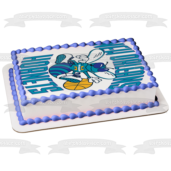 Imagen comestible para tarta con el logotipo de los New Orleans Hornets 2002-2003 de la NBA ABPID08277 