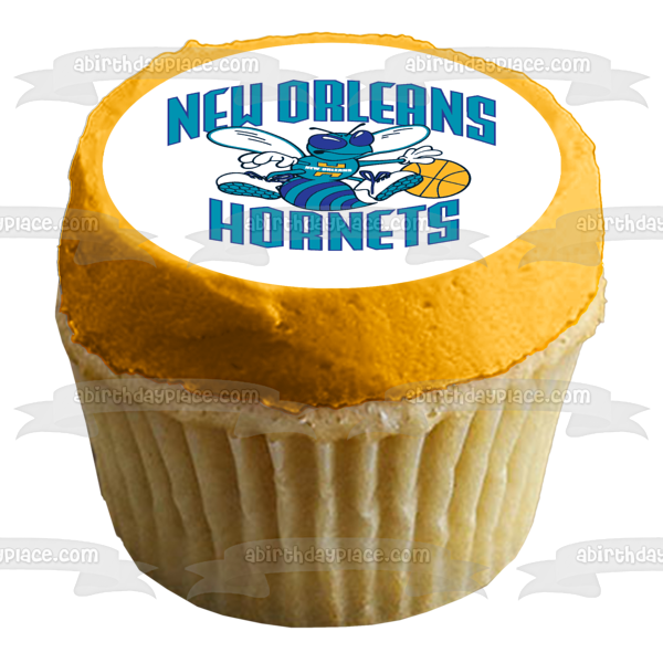 Imagen comestible para tarta con el logotipo de los New Orleans Hornets 2002-2003 de la NBA ABPID08277 