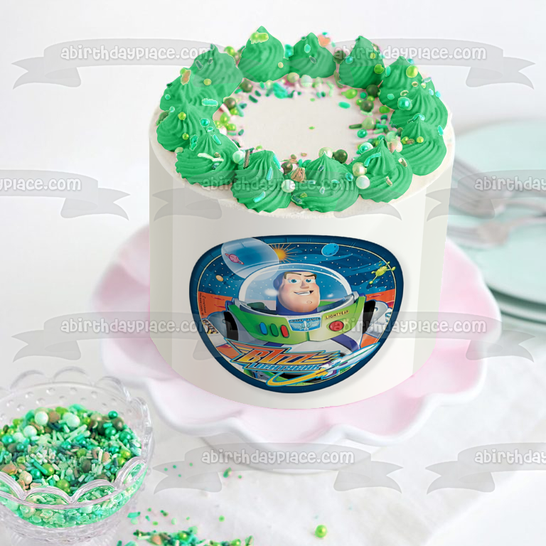 Toy Story Buzz Lightyear Planetas Estrellas Imagen comestible para decoración de tarta ABPID08418 