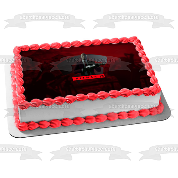 Imagen comestible para decoración de tarta del Agente 47 de Hitman III ABPID55413 