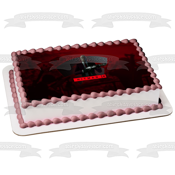 Imagen comestible para decoración de tarta del Agente 47 de Hitman III ABPID55413 