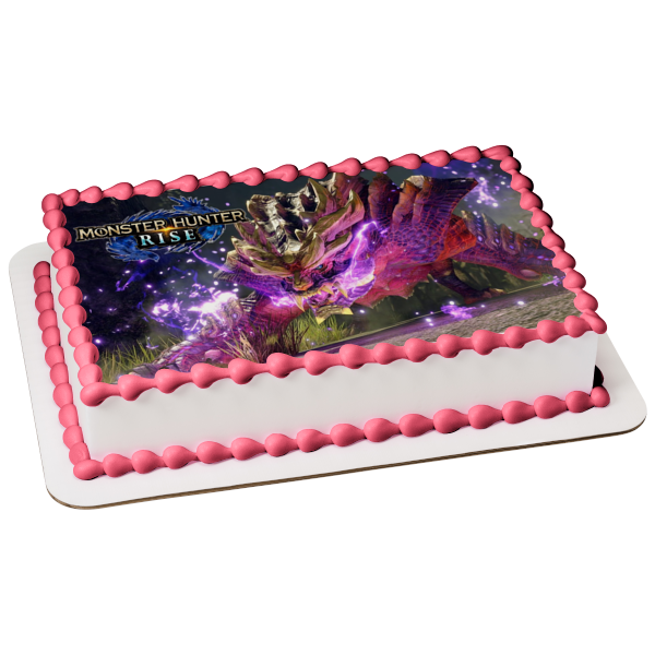 Monster Hunter Rise Logo Edible Cake Topper Image ABPID55419