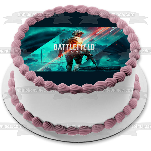 Imagen de decoración comestible para tarta de Battlefield 2042 Kimble Graves ABPID55433 