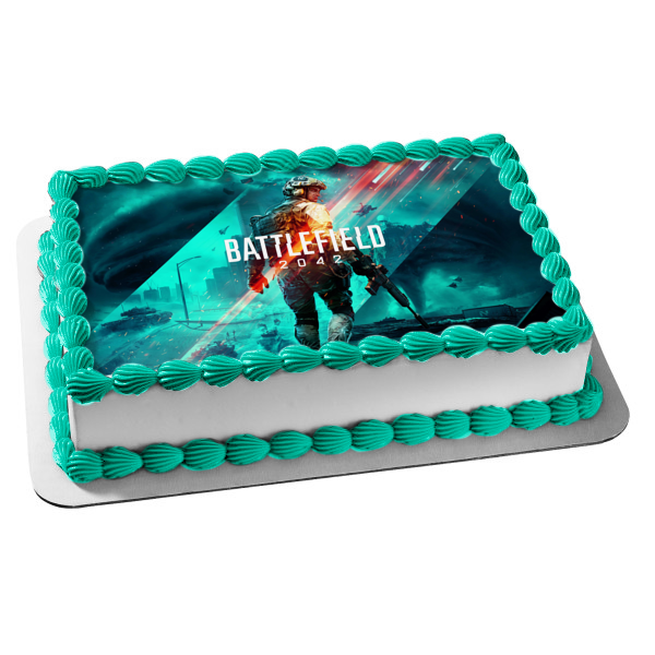 Imagen de decoración comestible para tarta de Battlefield 2042 Kimble Graves ABPID55433 