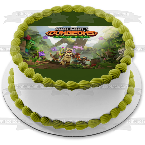 Minecraft Dungeons Creepers Edible Cake Topper Image ABPID55487