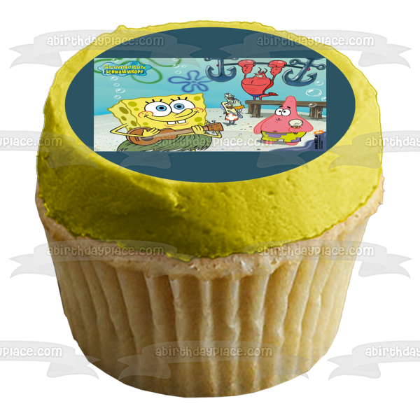 Imagen comestible para tarta de Bob Esponja, Patrick, Larry, la langosta, ABPID08302 