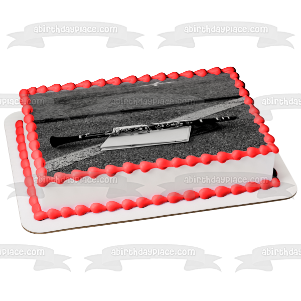 Adorno comestible para tarta con clarinete de banda de marcha, imagen ABPID55499 