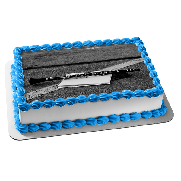 Adorno comestible para tarta con clarinete de banda de marcha, imagen ABPID55499 