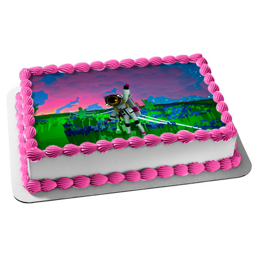 Astroneer Game Scene Edible Cake Topper Image ABPID55455