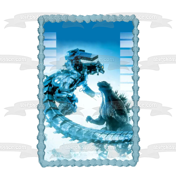 Godzilla Vs. Mechagodzilla Edible Cake Topper Image ABPID55523