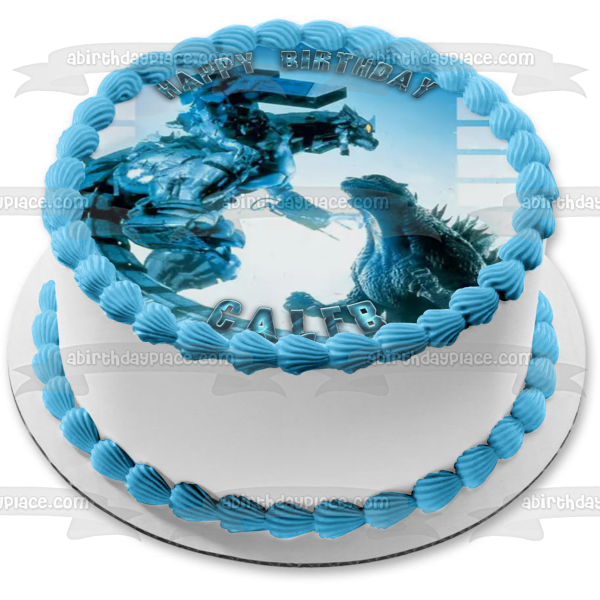 Godzilla Vs. Mechagodzilla Edible Cake Topper Image ABPID55523