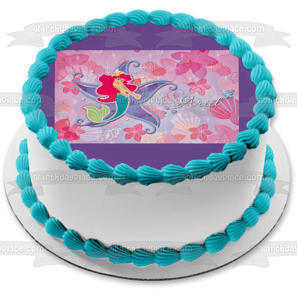 Imagen comestible para tarta comestible de la princesa La Sirenita Ariel de Disney ABPID08442 