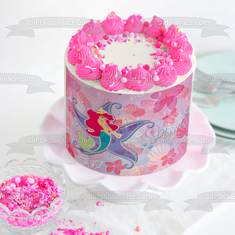 Imagen comestible para tarta comestible de la princesa La Sirenita Ariel de Disney ABPID08442 